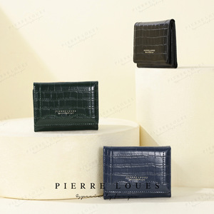 Pierre Loues Women's Crocodile Pattern Wallet 5 Inch Slim Coin <b>Purse</b> For Everyday Use - Product Image 3