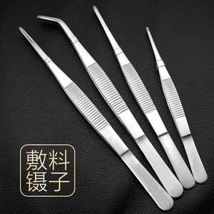 Hot-selling stainless steel tweezers, thickened type, 125-300mm, round-<b>headed</b> toothed tweezers, aquatic plant <b>styling</b> clips. - Product Image 2