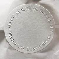 Étiquettes autocollantes en papier texturé avec logo 3D en relief, autocollants de scellage de boîtes circulaires mats en relief, vente en gros