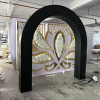 Décor de scène pour baby shower, support en PVC avec toile de fond en acrylique, éclairage LED blanc, style classique moderne et simple, pour entrée d'événement