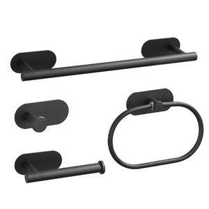 <span class=keywords><strong>Set</strong></span> di supporto per <span class=keywords><strong>bagno</strong></span> 4 pezzi <span class=keywords><strong>Set</strong></span> di portasciugamani autoadesivi in acciaio inossidabile - Product Image 5