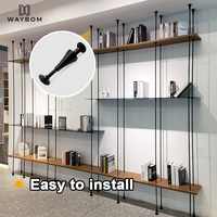 Système de rangement modulable en aluminium à hauteur réglable pour armoire au design épuré