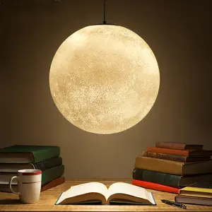 Simig éclairage de luxe belle Lune planète lustre pendentif lumière ronde globe art en verre salle à manger lampe