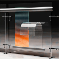 Écran LED transparent, affichage flexible, film adhésif pour fenêtre extérieure, petit film, écran IP65 étanche, 1080P, 4500cd