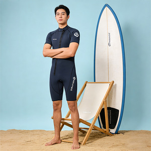 Secament Men's 1.5Mm Short Sleeve Short Leg <b>Wetsuit</b> Waterproof Anti-Uv Quick Dry Durable For Surfing Swimming - Product Image 2