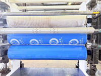 Calandre à trois rouleaux pour feuilles/plaques en polymère HDPE LLDPE PVC TPO avec contrôle PLC et charge de serrage de 200 kN