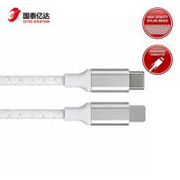 Cable USB Tipo-C de Alta Calidad para Carga Rápida de 30W 3A, Revestimiento de PVC Trenzado, Conductor de Cobre Puro para iPhone y Banco de Energía