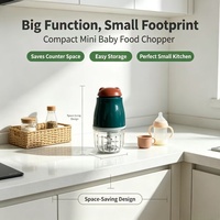 Mini robot culinaire électrique pour bébé, robot culinaire multifonctionnel pour purée d'ail, hachage de viande et aliments pour bébés