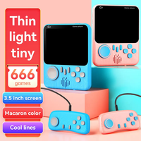 G7 3,5-Zoll-Handheld-Spielkonsole mit 600 integrierten Spielen, farbenfrohe Optionen, unterstützt AV-Ausgang – tragbares Geschenk für Kinder