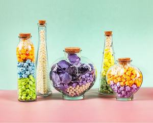 Pot de bonbons et d'épices <span class=keywords><strong>en</strong></span> <span class=keywords><strong>verre</strong></span> <span class=keywords><strong>en</strong></span> forme de <span class=keywords><strong>coeur</strong></span> de 70ml avec bouchon <span class=keywords><strong>en</strong></span> liège pour le stockage décoratif de cuisine et le conteneur de condiments - Product Image 2