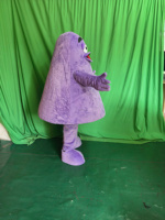 Costume de mascotte à thème Grimace Shake, personnage Grimace en peluche violette, déguisement fantaisie taille adulte pour anniversaire, événement, carnaval, cosplay