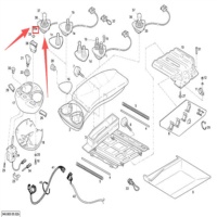 Joystick central à double axe pour chariot élévateur Linde Chaolutong, séries 335, 336, 386, 387, 1276, E16, E20, E25 (références 7919040041/7919040015/7919040042)
