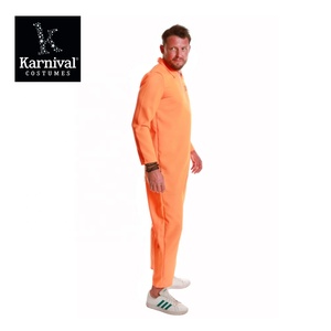 Disfraces de Halloween al por mayor ODM para hombre, disfraz de prisionero naranja para adultos, mono de prisión, uniforme de recluso, marca Karnival - Product Image 3