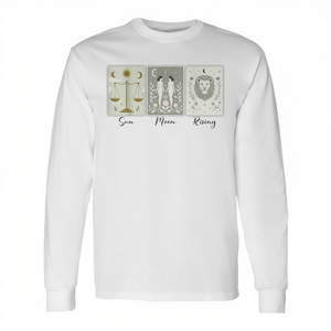 Camiseta de manga larga con diseño de Libra Sol, Géminis Luna, Leo Ascendente, Astrología, Zodíaco - Product Image 2