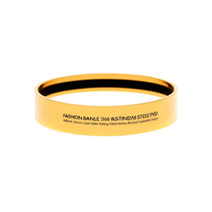 Bracelet tendance en acier inoxydable 316L avec placage or PVD, design durable et résistant - Product Image 2