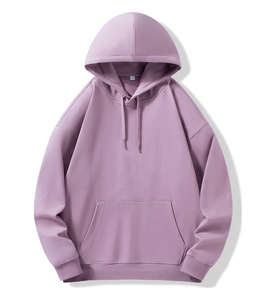 Sweat-shirt à capuche unisexe en vente chaude - Couleur unie, matière en coton, pull décontracté - Style streetwear, port quotidien, extérieur, taille ample pour l'hiver - Product Image 2