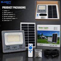 Reflector Solar LED de 100W 200W 300W 500W con Indicador de Carga, IP67 Impermeable, para Exteriores, con Control Remoto