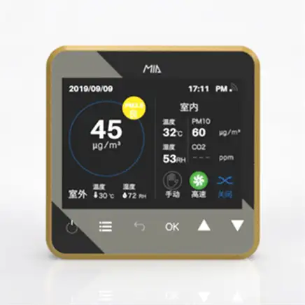 סוז MIA-A900 אינטליגנטי בקר משמש אוורור מערכת Tuya app בקרת RS485 Modbus עם CO2 חיישן TVOC חיישן