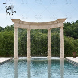 BLVE Fábrica <span class=keywords><strong>de</strong></span> piedra natural personalizada <span class=keywords><strong>Estilo</strong></span> romano Tallado a mano Pilar <span class=keywords><strong>de</strong></span> mármol blanco <span class=keywords><strong>Columnas</strong></span> <span class=keywords><strong>griegas</strong></span> sólidas - Product Image 4