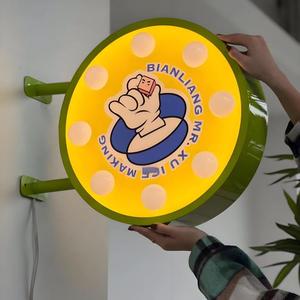 Miễn phí thiết kế cà phê cửa hàng signage ngoài trời LED chiếu sáng quảng cáo Đăng Tùy chỉnh hình dạng Acrylic Double Sided hộp Đèn - Product Image 1