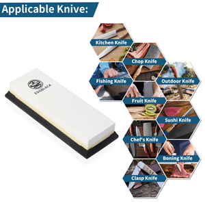 Affilacoltello professionale doppio lato pietra per affilare 180/600 graniglia grossa pietra per utensili da cucina uso esterno - Product Image 6