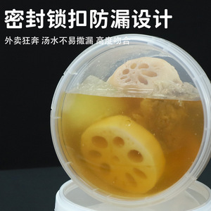 Disposable Lunch Box Food Grade PP Microwaveable With Lid Round Bowl For Takeout Packaging - Product Image 3