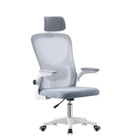 Chaise de bureau exécutive moderne, ergonomique, en tissu maillé, avec support lombaire, roulettes pivotantes