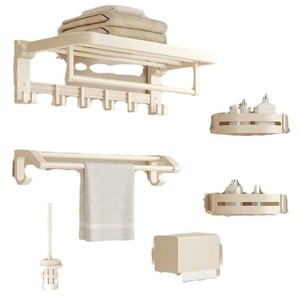 Juego de accesorios de baño de acero inoxidable cromado moderno Toalleros montados en la pared para dormitorio de hotel o uso en apartamento - Product Image 1