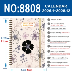 Tùy Chỉnh Hàng Tuần Hàng Tháng Tổ Chức Tái Sử Dụng Bìa Cứng Lịch Trình Thăng Hoa Cuộn Dây Máy Tính Xách Tay Hàng Tuần Tạp Chí Kế Hoạch - Product Image 4