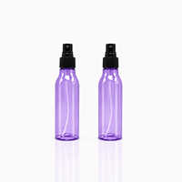 Flacon pulvérisateur transparent en PET durable de 150 ml (5 oz) avec pulvérisateur fin noir, rechargeable, pour voyage, pour soins de la peau et tonique