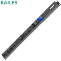 KAILES(KLS) K55 Série ZD PDU intelligent 63A Monophasé 200-240VAC 12C19 Prise anti-chute + 4*20A Disjoncteur 1P Usage industriel