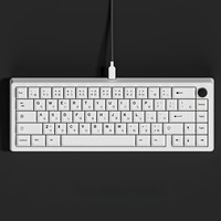Keyboard Jepang ODM/OEM 65% Layout, Kabel, RGB Backlit, Hot Swap, Kustomisasi Bahasa, Keyboard Switch Magnetik dengan Knob