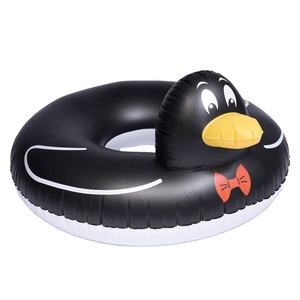 Flotador Inflable De Pingüino Para Piscina – Anillo Gigante Para 2 Personas – Balsa De PVC Resistente – Juguete De Verano Para Niños Y Adultos