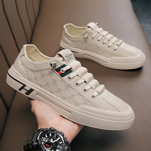 <span class=keywords><strong>Scarpe</strong></span> da Uomo Estive Direttamente dalla Fabbrica, Casual con Suola Morbida, Piccole <span class=keywords><strong>Scarpe</strong></span> Bianche Stringate da Passeggio, Spedizione Gratuita - Product Image 1