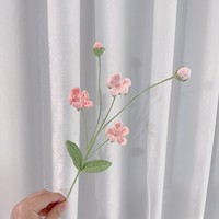 Décoration florale miniature en coton premium, crochet et tricot artisanal, pour la maison, les cadeaux de remise de diplôme, Noël et le Nouvel An