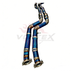 Échappement arrière Vortex Blue Titanium pour BMW M3 M4 F80 F82 S55 3.0T 2014-2018 Système Valvetronic avec embouts quadruples brûlés - Product Image 4
