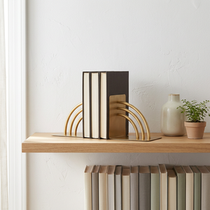 AK Brass Decorative Brass Metal <b>Bookends</b> Set Of 2 Handmade Luxury Book Ends for Home Office Library Shelf Decor - Product Image 3
