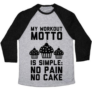 No Pain No Cake Camiseta de béisbol unisex de mezcla triple - Product Image 2