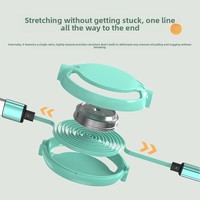 Cable de Datos Retráctil 3 en 1 con Conectores Micro USB/Tipo-C, Diseño Macaron, Logotipo Personalizado, Carga Rápida para iPhone