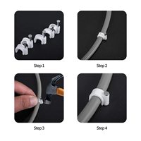 Ventes directes en plastique cercle rond serre-câble gestion des fils pince en plastique support de fil électrique cercle pinces de câble