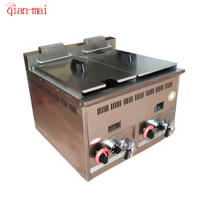 Nồi Chiên Hai Ngăn Sang Trọng 14L Thiết Bị Nồi Chiên Sâu Gà Chiên Nhúng Chìa Khóa Thép <span class=keywords><strong>Gas</strong></span> Nồi Chiên Sâu Thương Mại Thực Phẩm Công Suất Không Gỉ - Product Image 3
