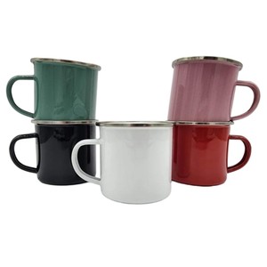 OEM Outdoor Camping Custom Printed Colored Pantone Color Enamel <strong>Tin</strong> Coffee Cup Enamelware <strong>Mug</strong> - Product Image 3