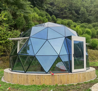 Geo Dome House Grand Dôme Géodésique Kit Tentes Glamping Garden Glass Polycarbonate Igloo Dome House