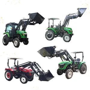 90hp 4x4 TD chassis YTO brand Engine Tracteur agricole with LW-8 backhoe