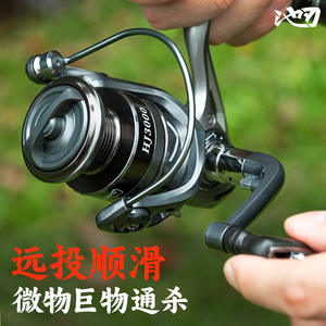 Carrete de Pesca Giratorio para Estanque HJ500 HJ800 HJ1000 HJ2000 HJ3000 HJ4000 HJ5000 HJ6000 HJ7000, Carrete de Lanzamiento para Mano Derecha para Pesca en Estanques - Product Image 2