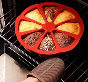 <span class=keywords><strong>Moule</strong></span> à gâteau triangulaire en silicone - <span class=keywords><strong>Moule</strong></span> à <span class=keywords><strong>pizza</strong></span> à 8 cavités pour brownies, muffins, cheesecake, pain de maïs - Product Image 2