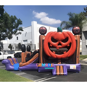 2025 Thiết Kế Mới Halloween Ma Ám Ma Jack-o-Đèn Lồng Inflatable Nhà Bị Trả Lại Lớn Lâu Đài Bouncy Với Slide Và Hồ Bơi - Product Image 5