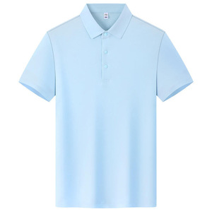 Custom Made Polo Shirt Quick Dry Short Sleeve Solid Color Polyester Work Wear Daily Use - Product Image 1