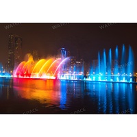 Fontaine d'eau dansante avec système de synchronisation musicale et lumière, et buses en acier inoxydable pour la décoration de jardins et de places publiques, directement de l'usine.