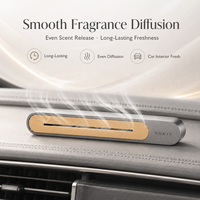 Diffuseur d'arômes mécanique de luxe pour véhicule, support multi-trous en alliage pour grille d'aération de voiture, conteneur vide rechargeable, vente en gros